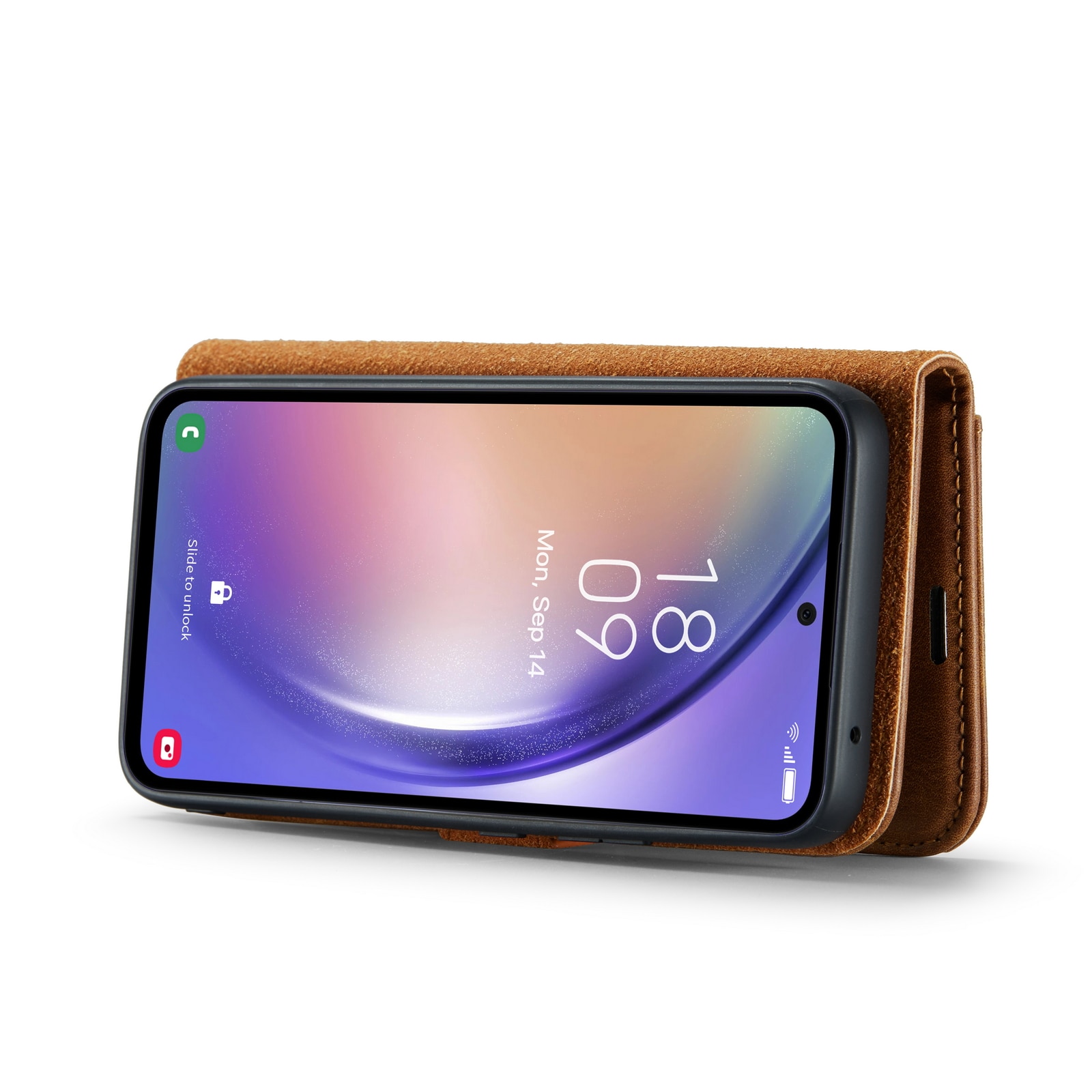 Étui portefeuille Magnet Wallet Samsung Galaxy S23 FE, Cognac