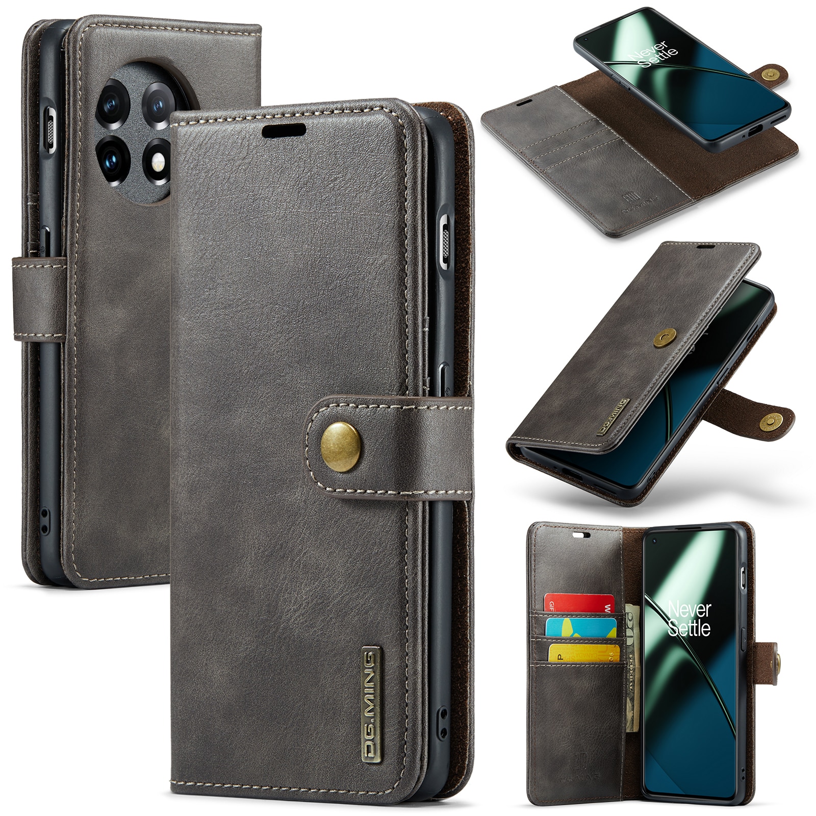 Étui portefeuille Magnet Wallet  OnePlus 11, Brown