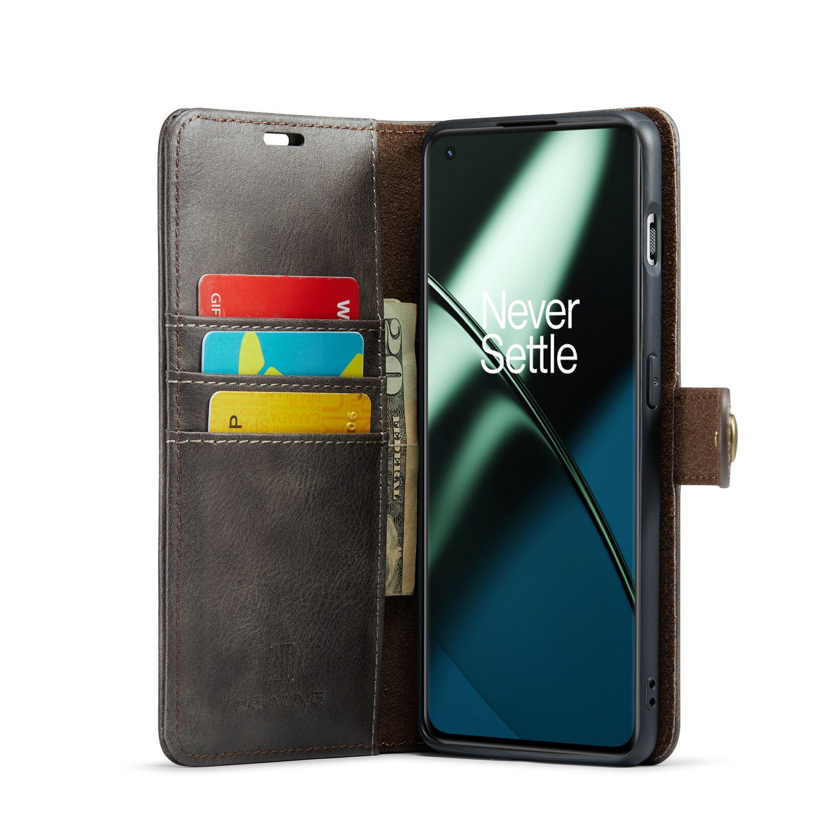 Étui portefeuille Magnet Wallet  OnePlus 11, Brown