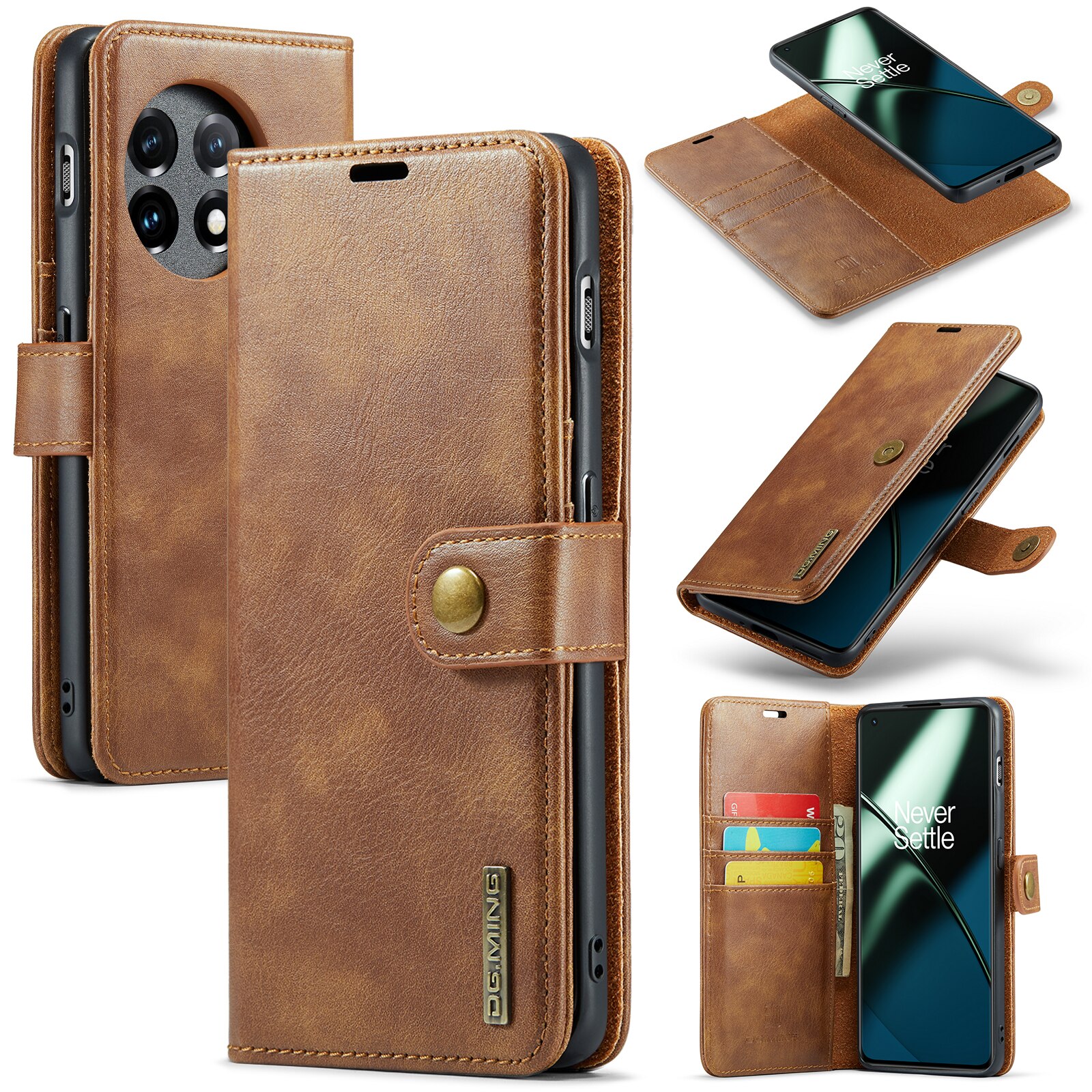 Étui portefeuille Magnet Wallet  OnePlus 11, Cognac