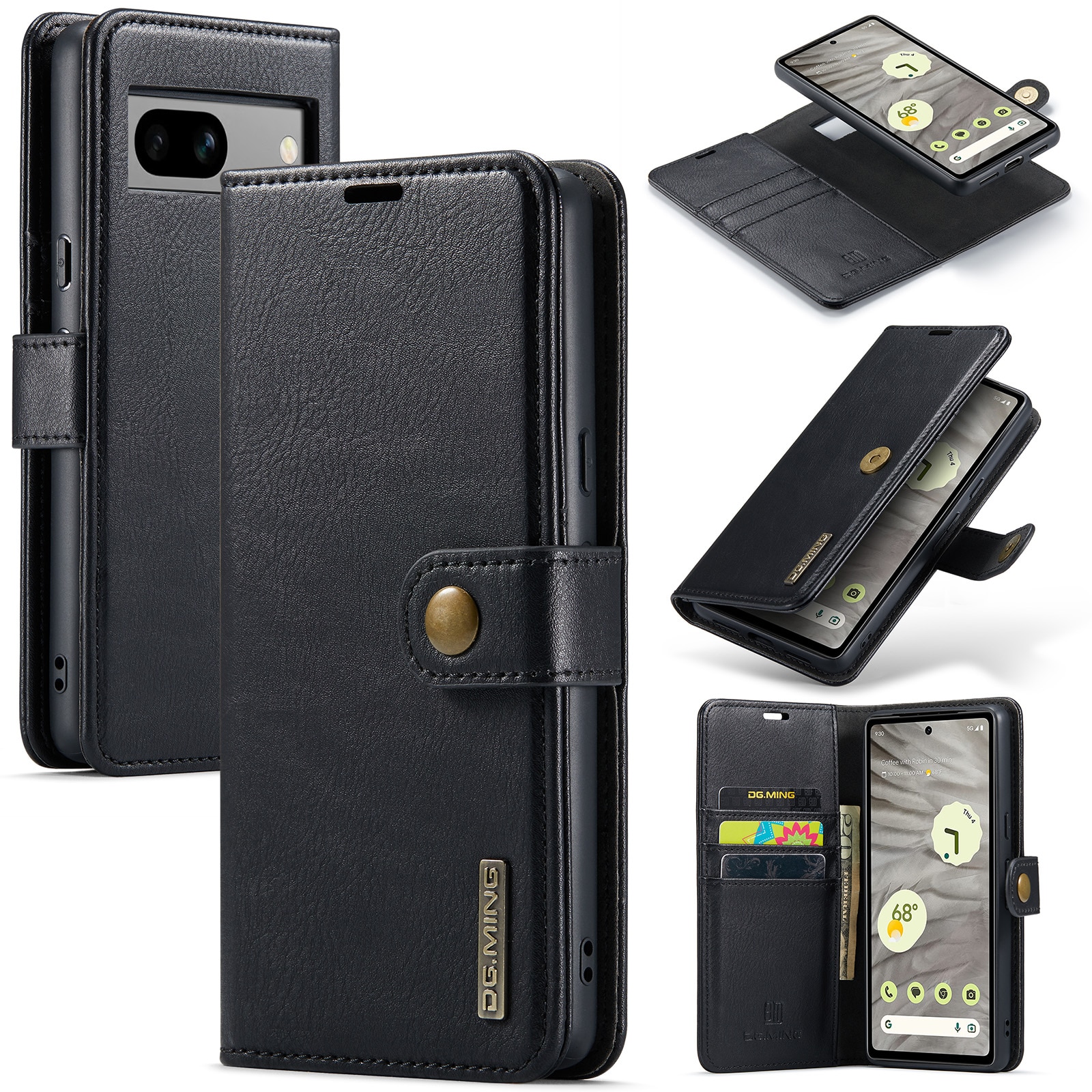 Étui portefeuille Magnet Wallet Google Pixel 7a, Black