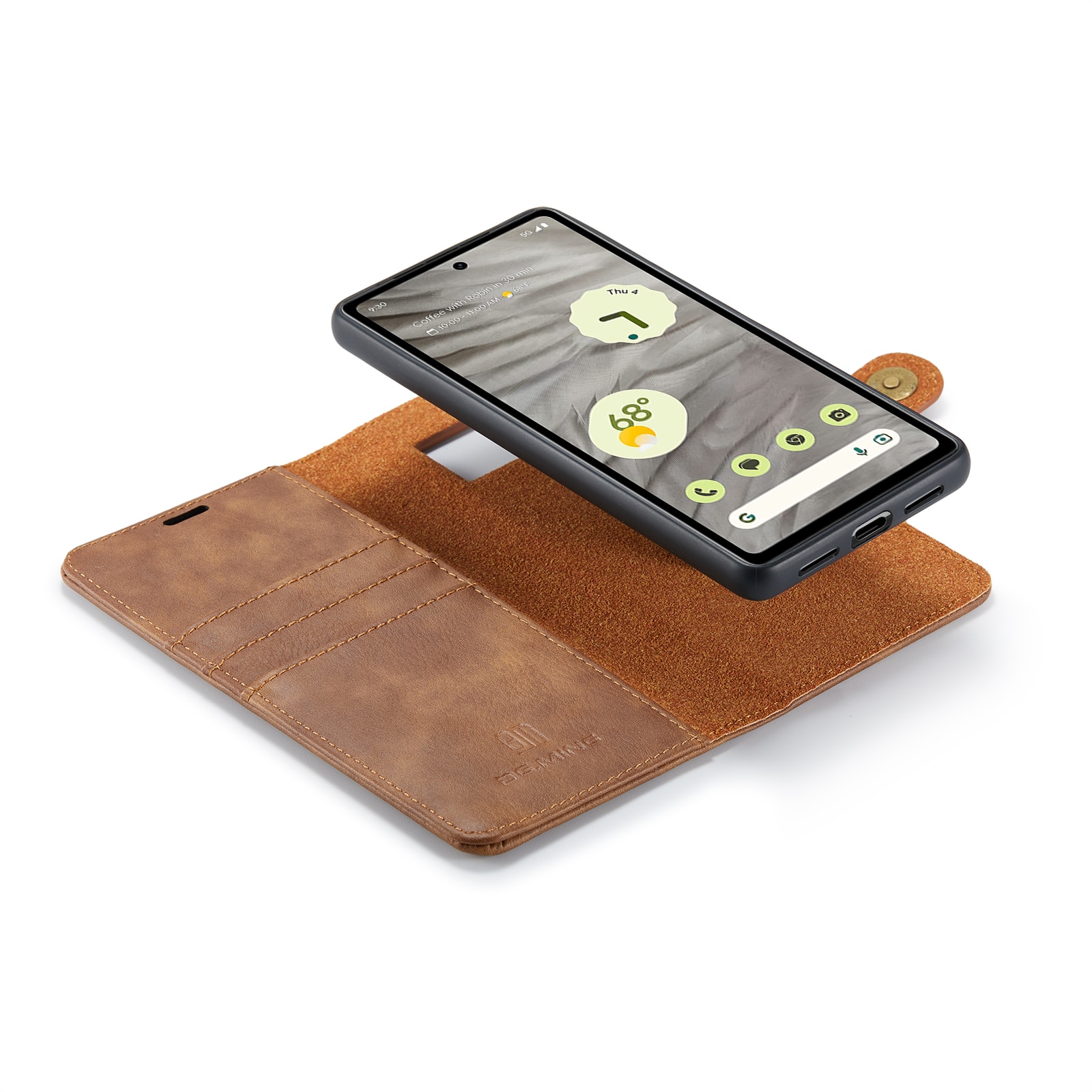 Étui portefeuille Magnet Wallet Google Pixel 7a, Cognac