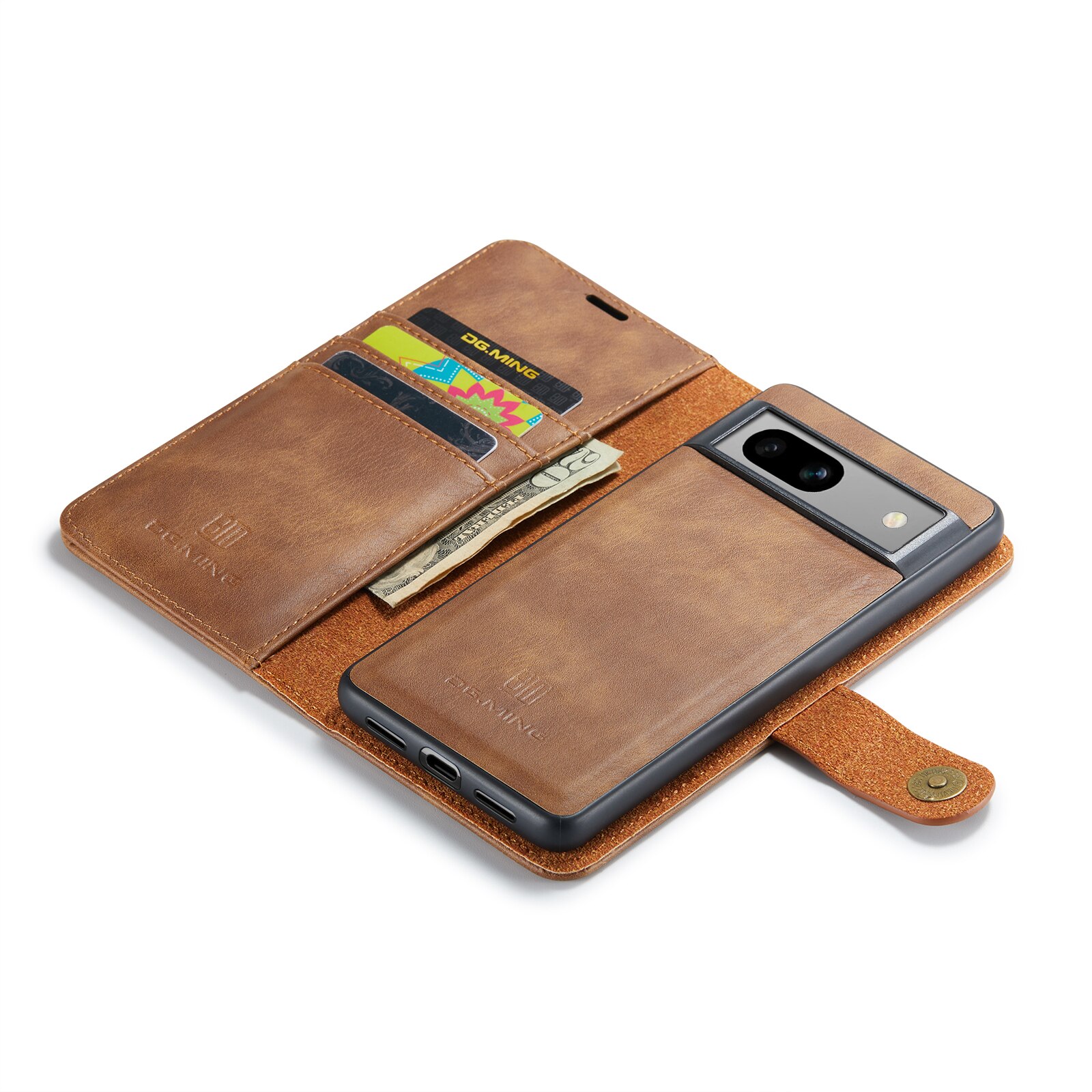 Étui portefeuille Magnet Wallet Google Pixel 7a, Cognac