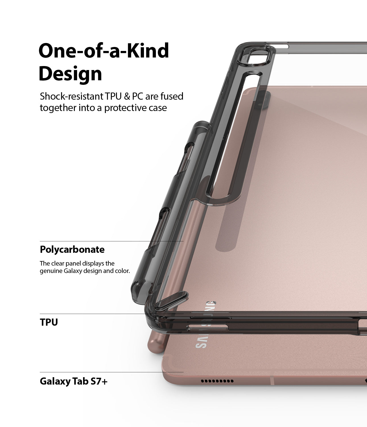 Coque Fusion Samsung Galaxy Tab S7 Plus/S8 Plus 12.4 Clear