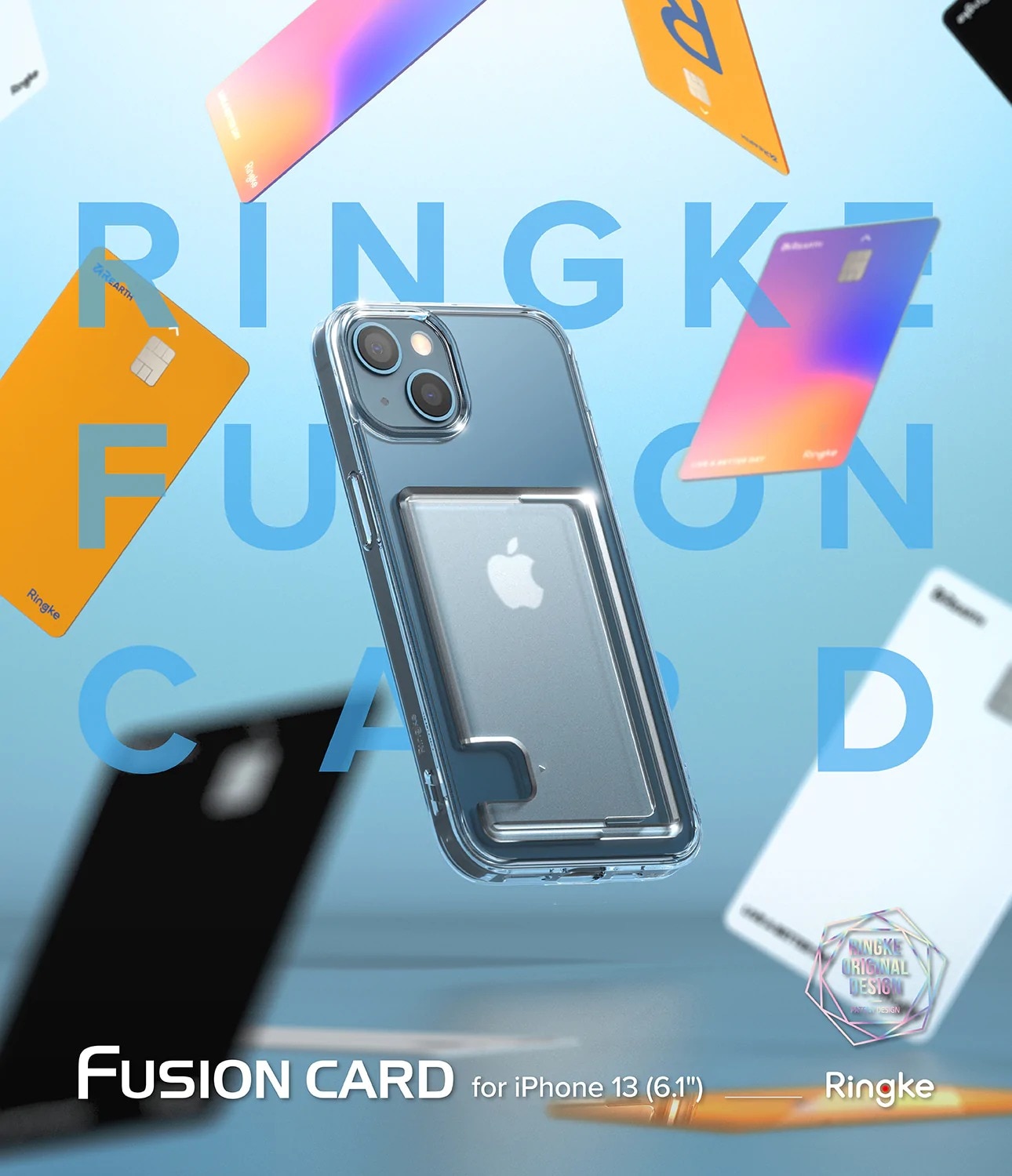 Coque Fusion Card iPhone 13, transparent