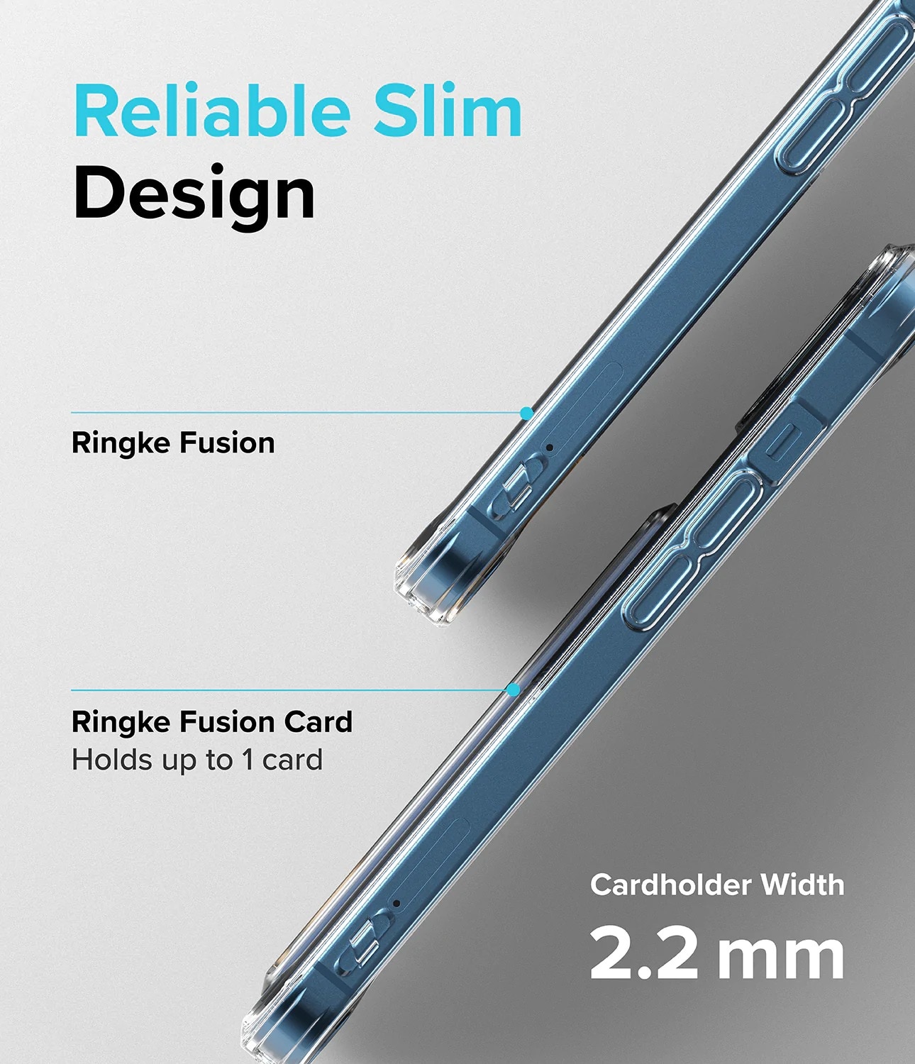 Coque Fusion Card iPhone 13, transparent