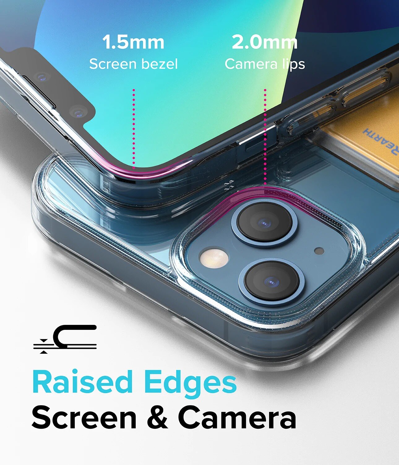 Coque Fusion Card iPhone 13, transparent