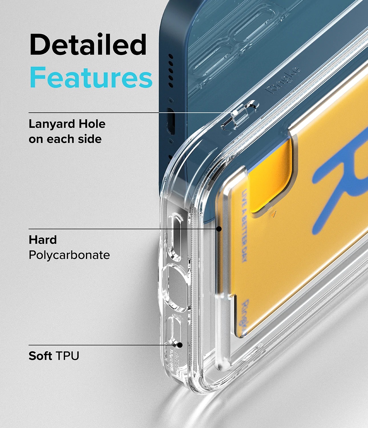 Coque Fusion Card iPhone 13, transparent
