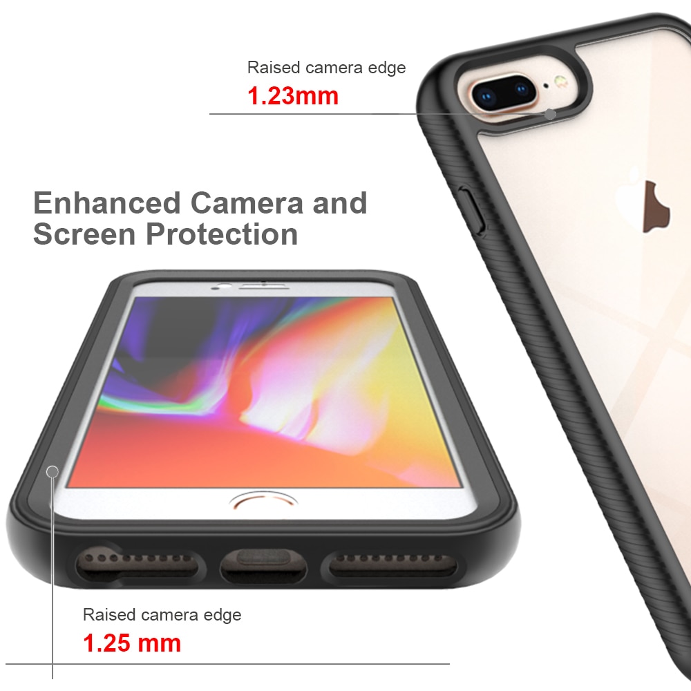 Coque Full Protection iPhone 6 Plus/6S Plus/iPhone 7 Plus/iPhone 8 Plus, Noir