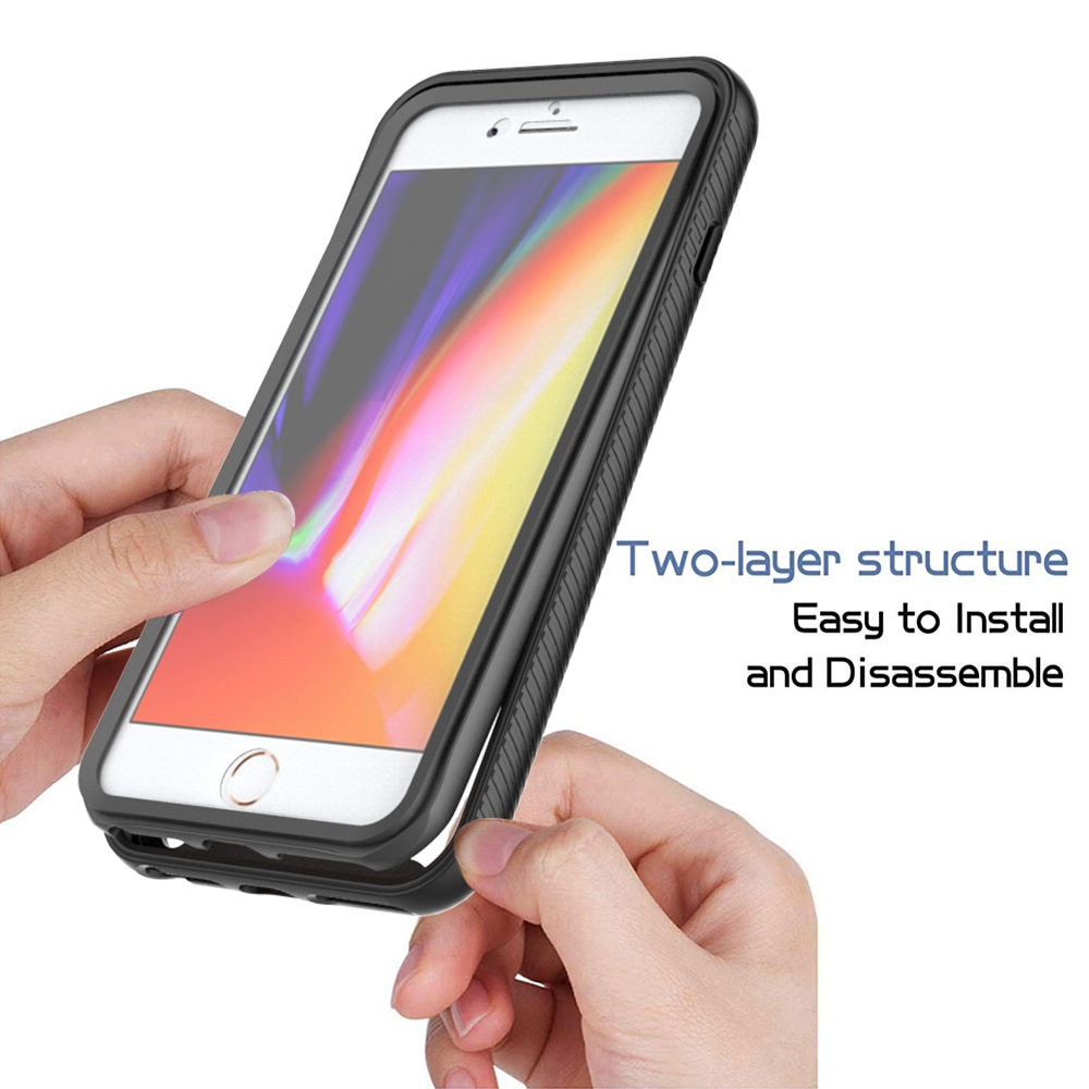 Coque Full Protection iPhone 6 Plus/6S Plus/iPhone 7 Plus/iPhone 8 Plus, Noir