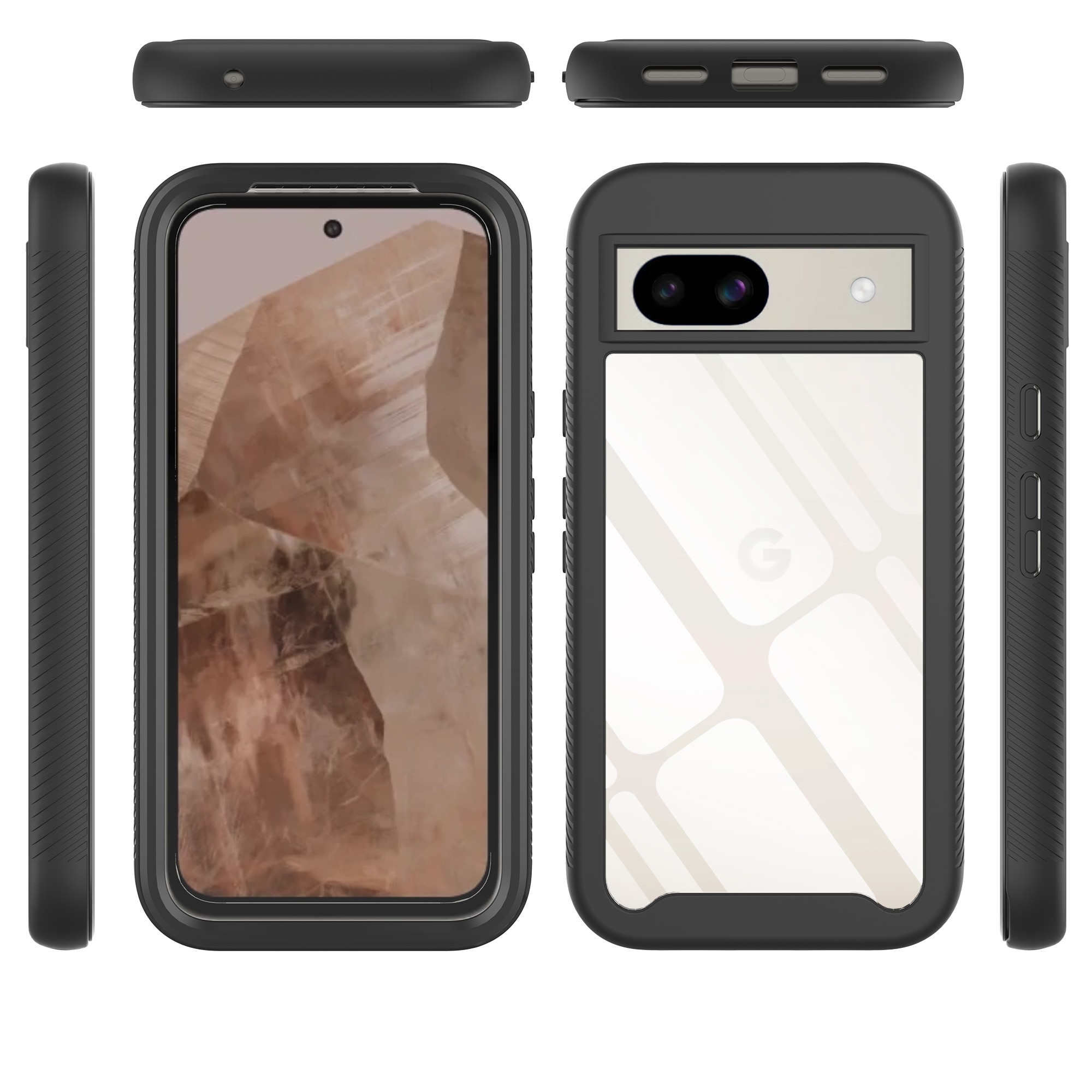 Coque Full Protection Google Pixel 8a, Noir