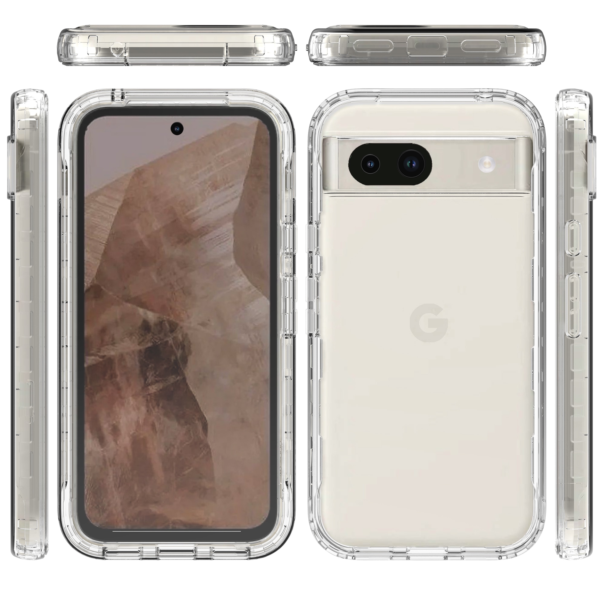 Coque Full Protection Google Pixel 8a, Transparent