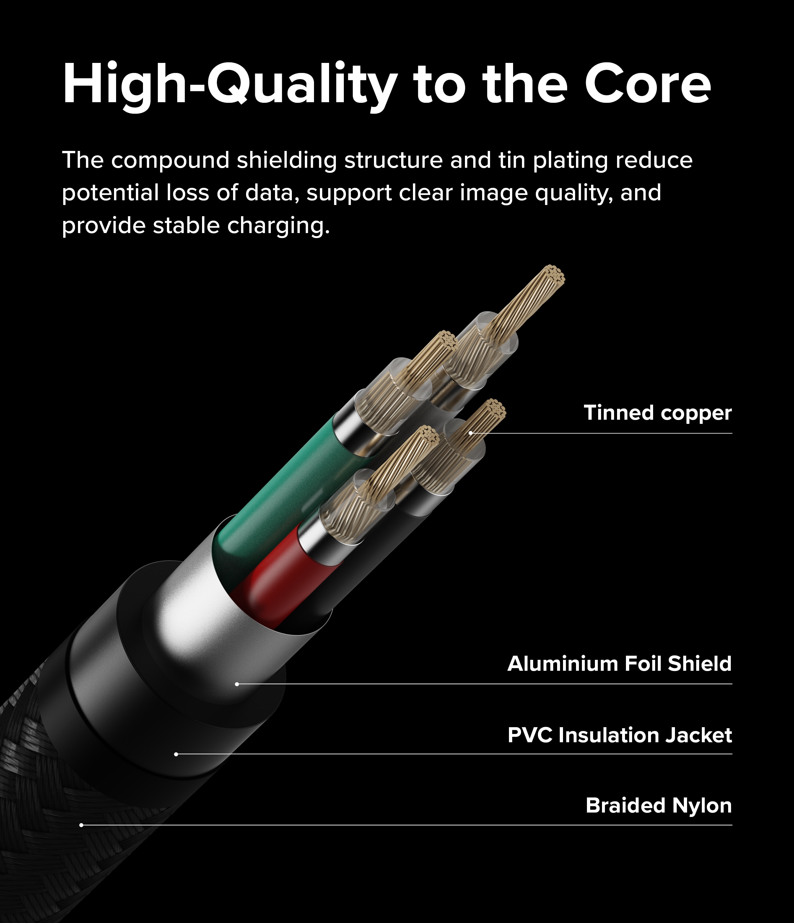 Fast Charging Basic Câble USB-A -> USB-C 0,5m, noir