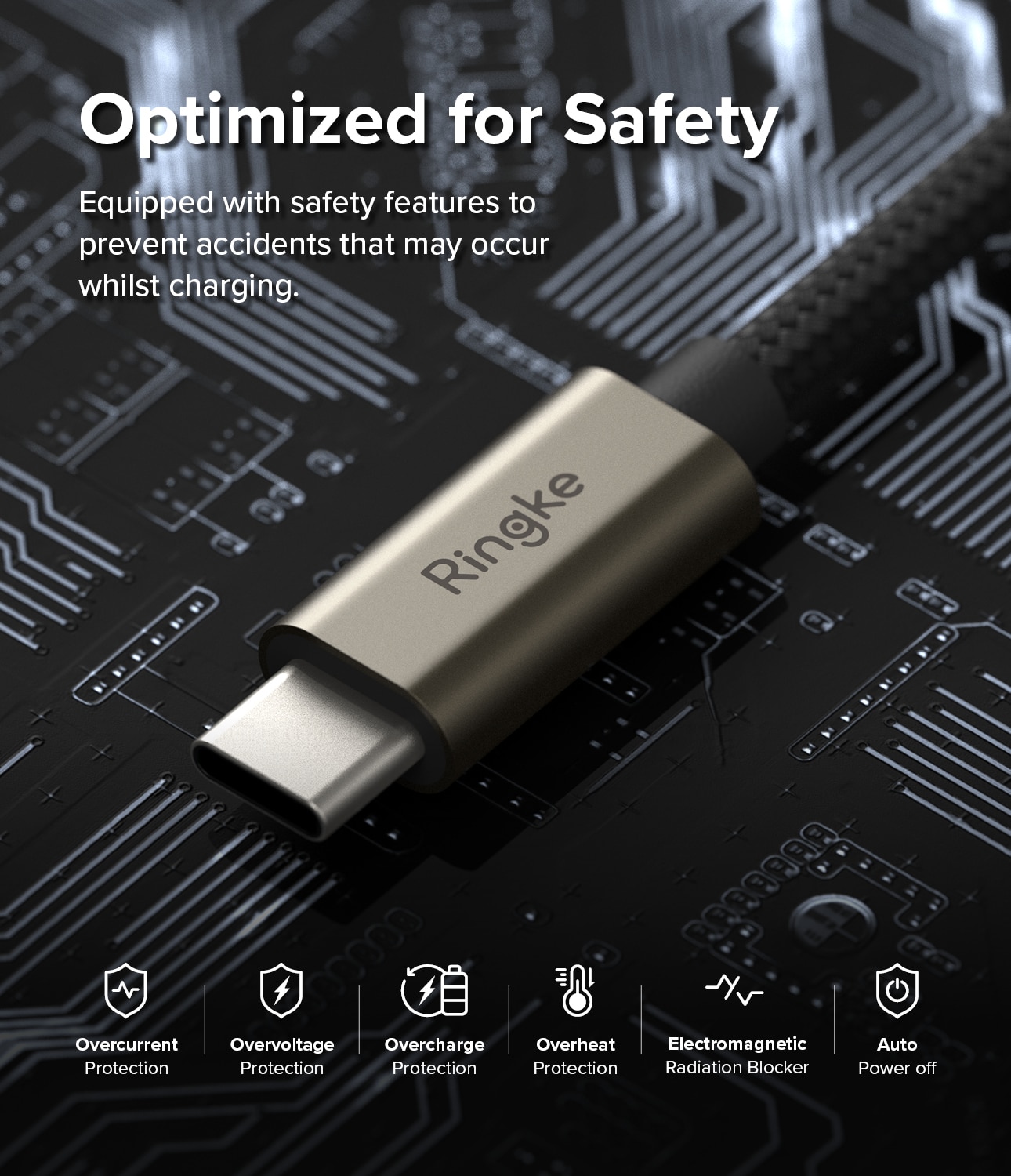 Fast Charging Basic Câble USB-A -> USB-C 1m, noir