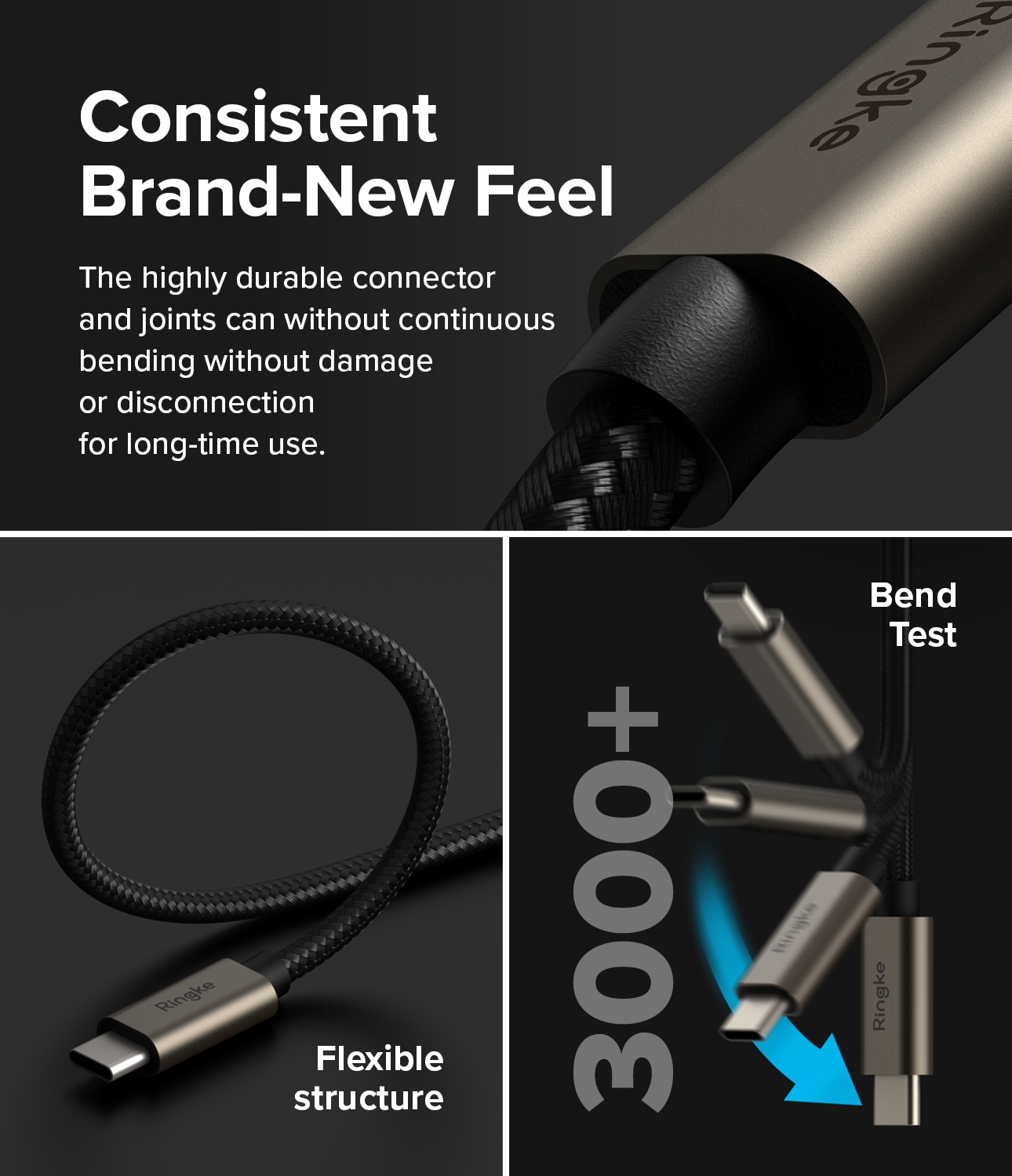 Fast Charging Basic Câble USB-A -> USB-C 1m, noir