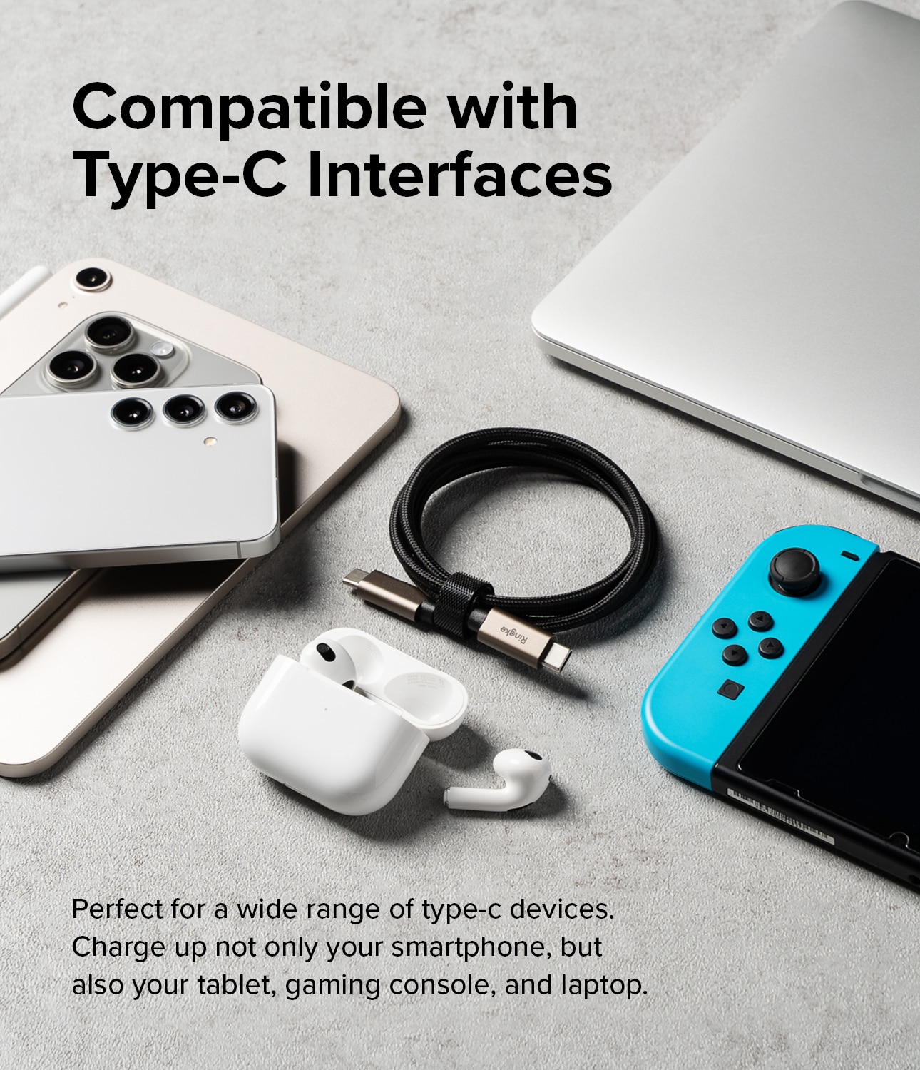 Fast Charging Basic Câble USB-C -> USB-C 1m, noir