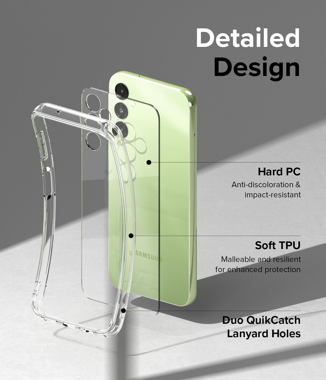 Coque Fusion Samsung Galaxy A14, Transparent
