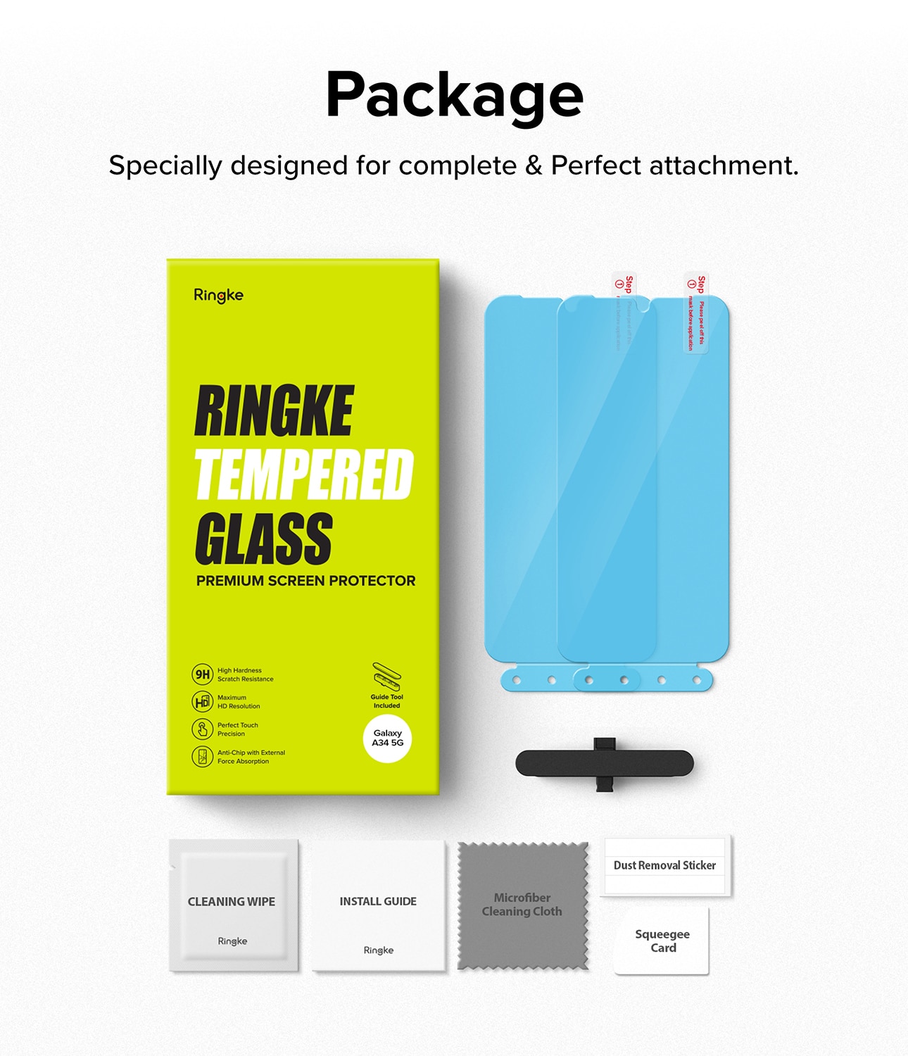 Screen Protector Glass Samsung Galaxy A34 (2 pièces)