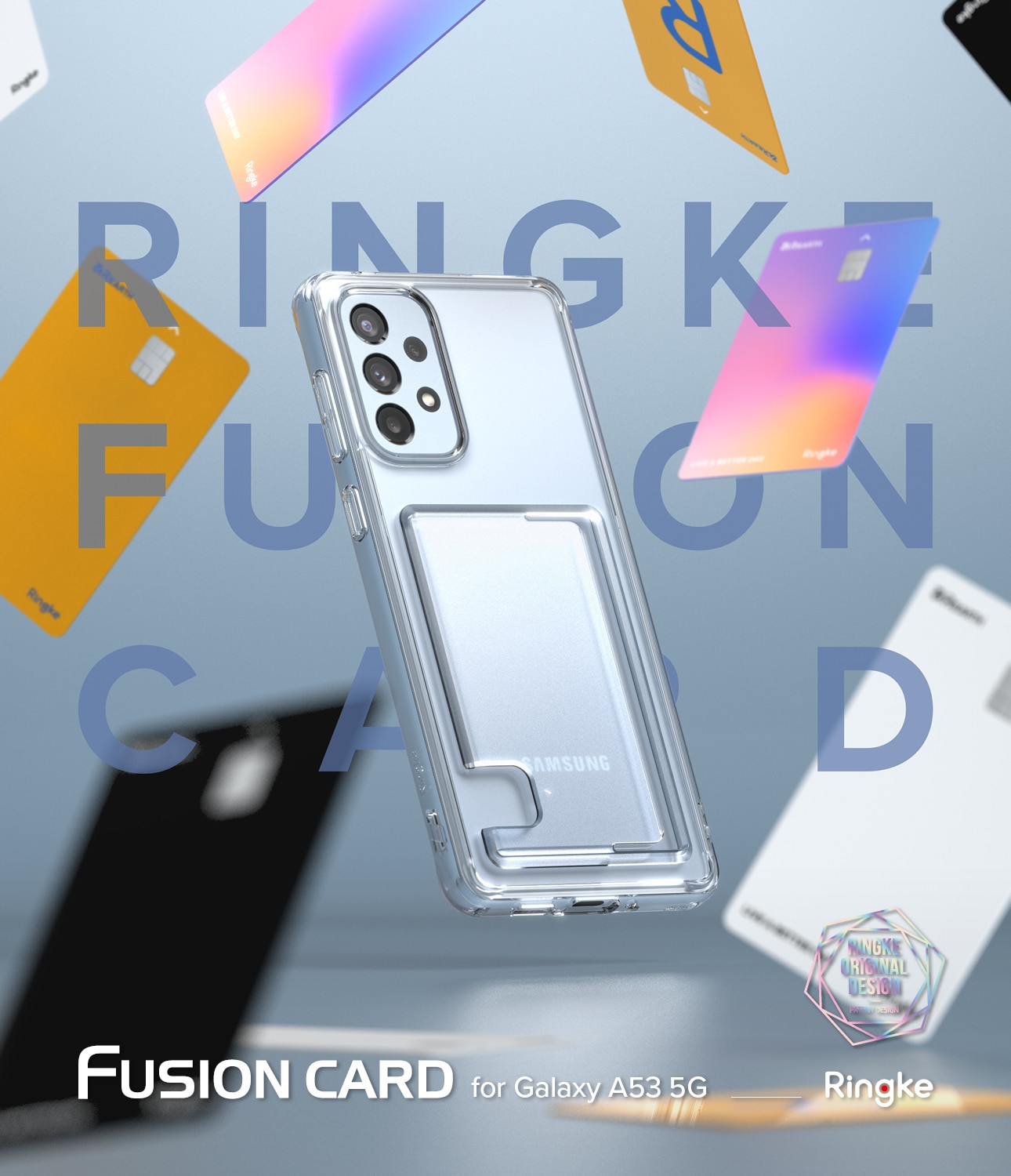 Coque Fusion Card Samsung Galaxy A53 Transparent