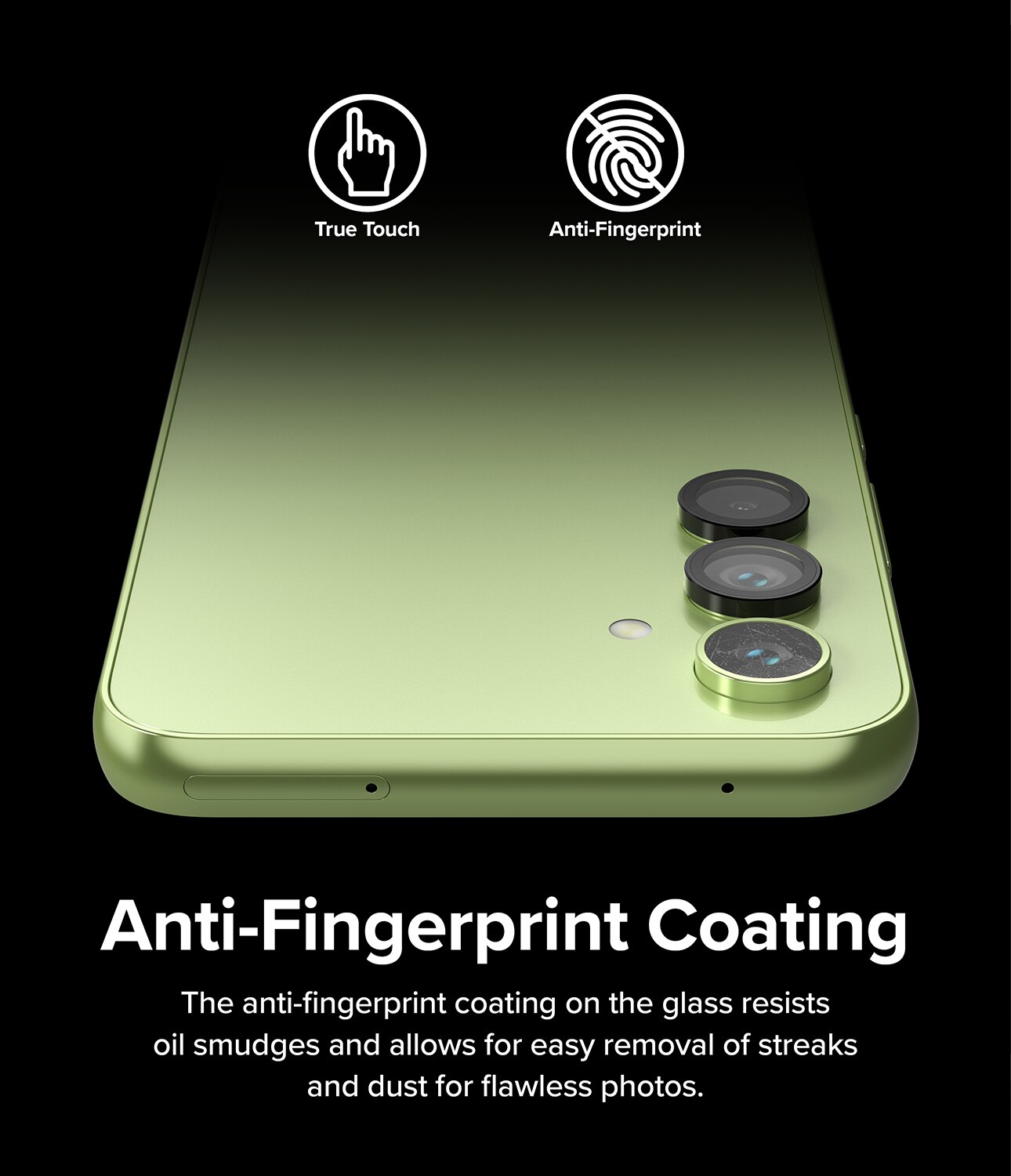 Camera Lens Frame Glass Samsung Galaxy A54 Noir