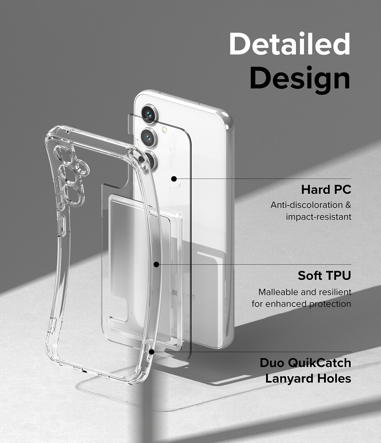 Coque Fusion Card Samsung Galaxy A54, transparent
