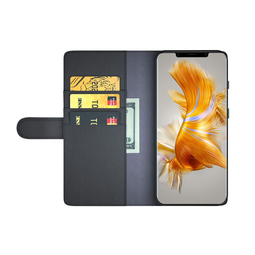Étui en cuir veritable Huawei Mate 50, Noir