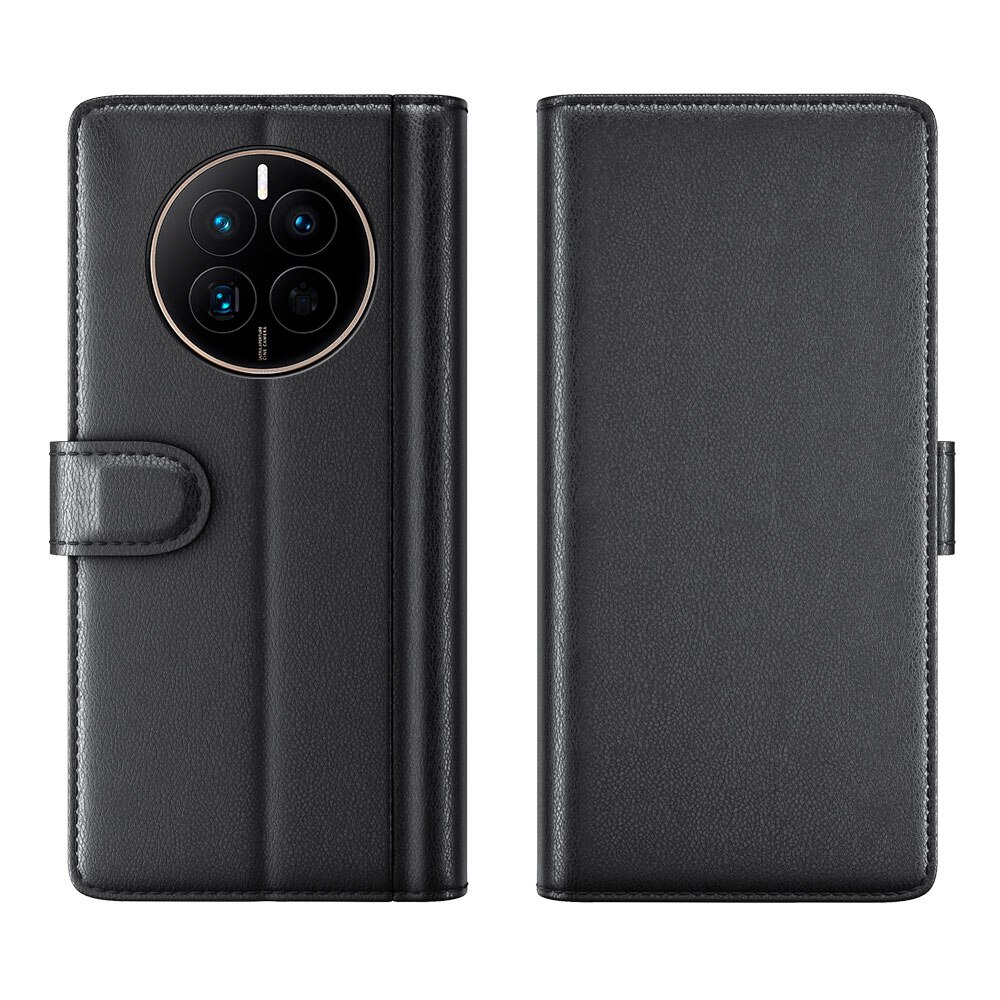 Étui en cuir veritable Huawei Mate 50, Noir