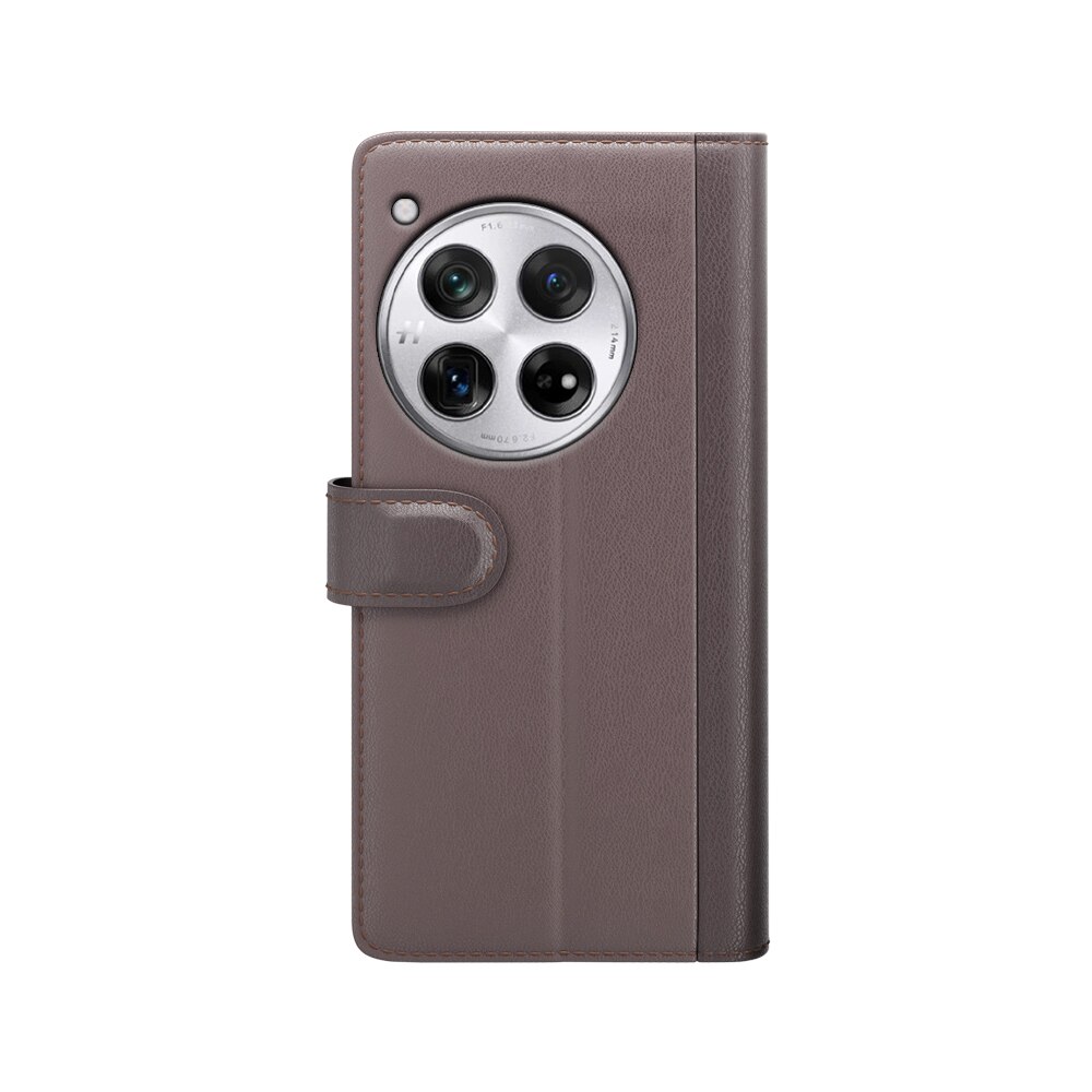 Étui en cuir veritable  OnePlus 12, Marron