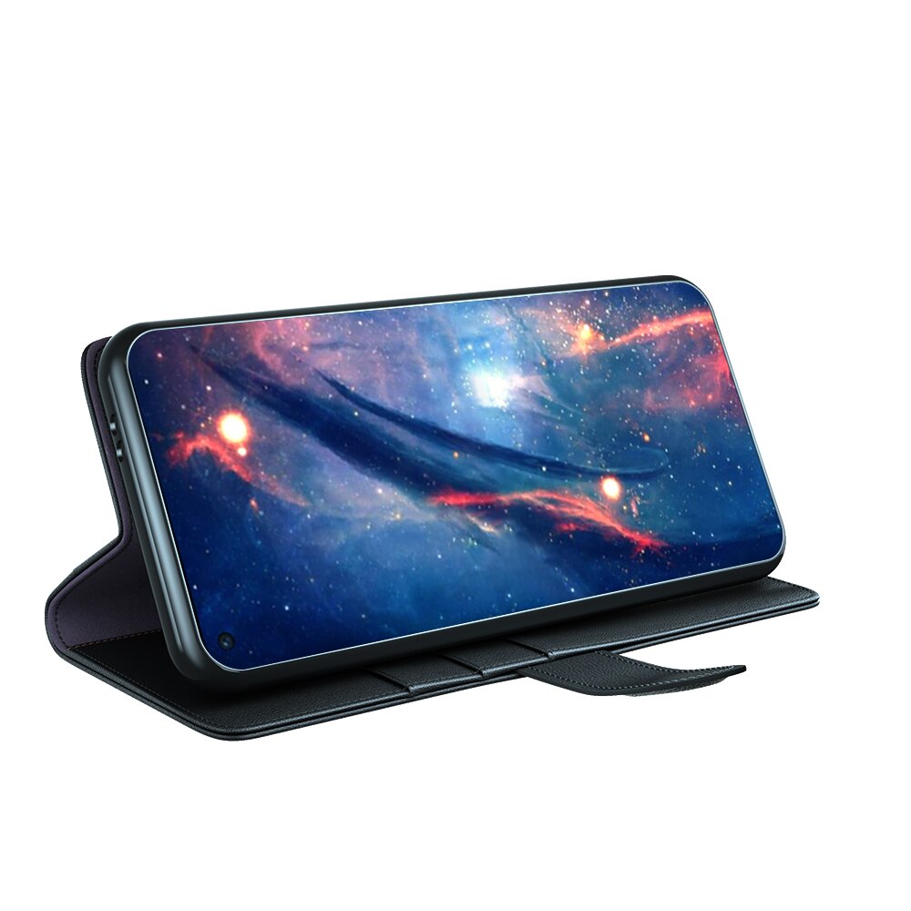 Étui en cuir veritable  OnePlus 10 Pro, Noir
