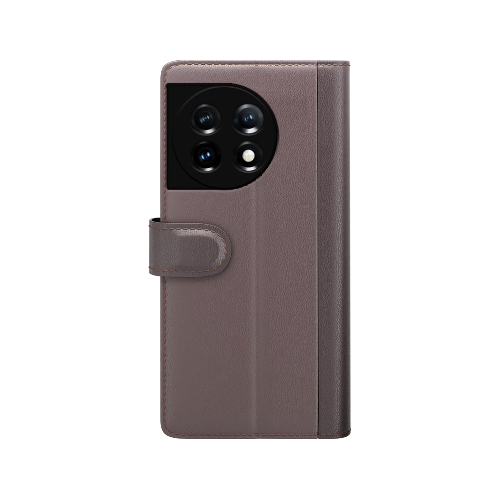 Étui en cuir veritable  OnePlus 11, Marron