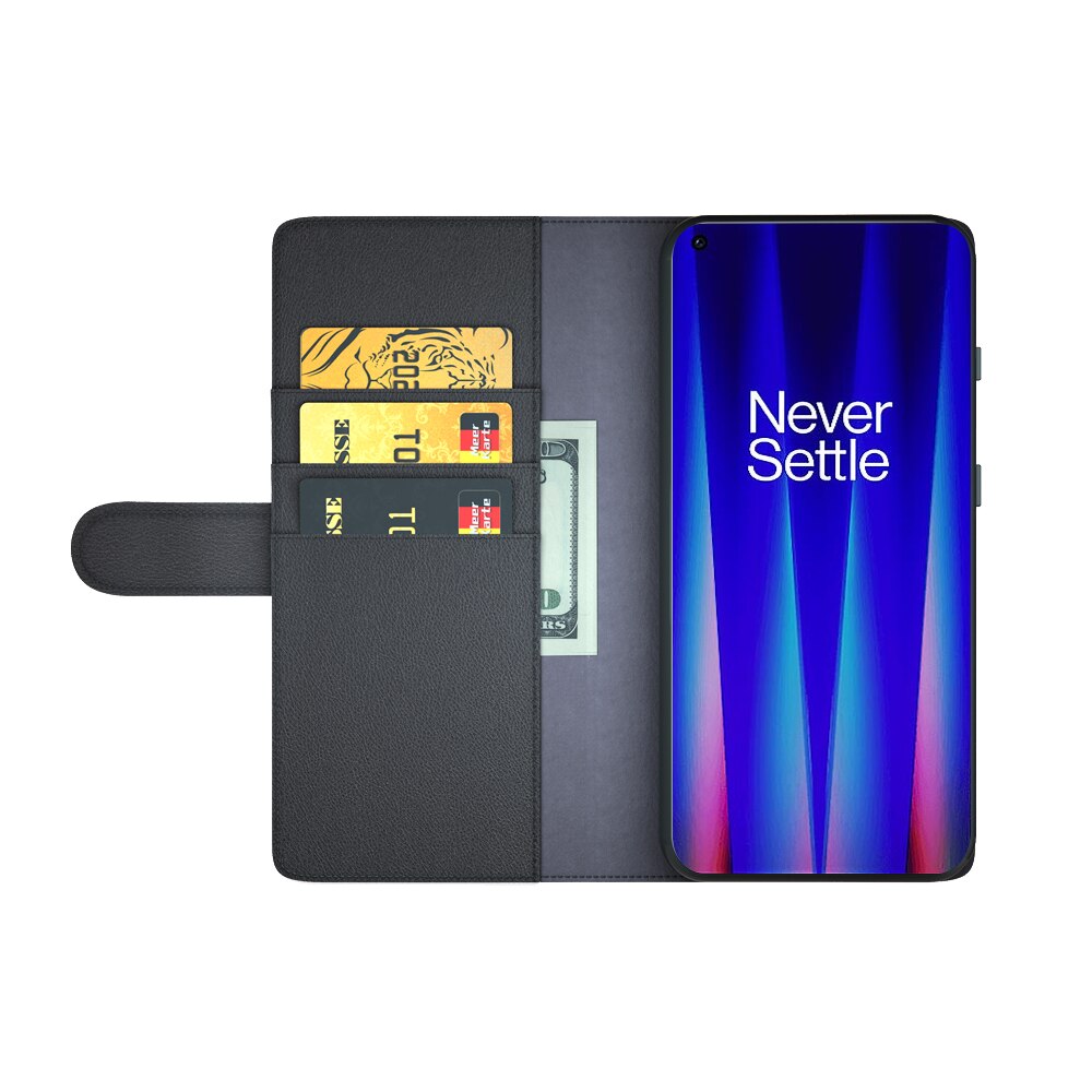 Étui en cuir veritable  OnePlus Nord CE 2 5G, Noir