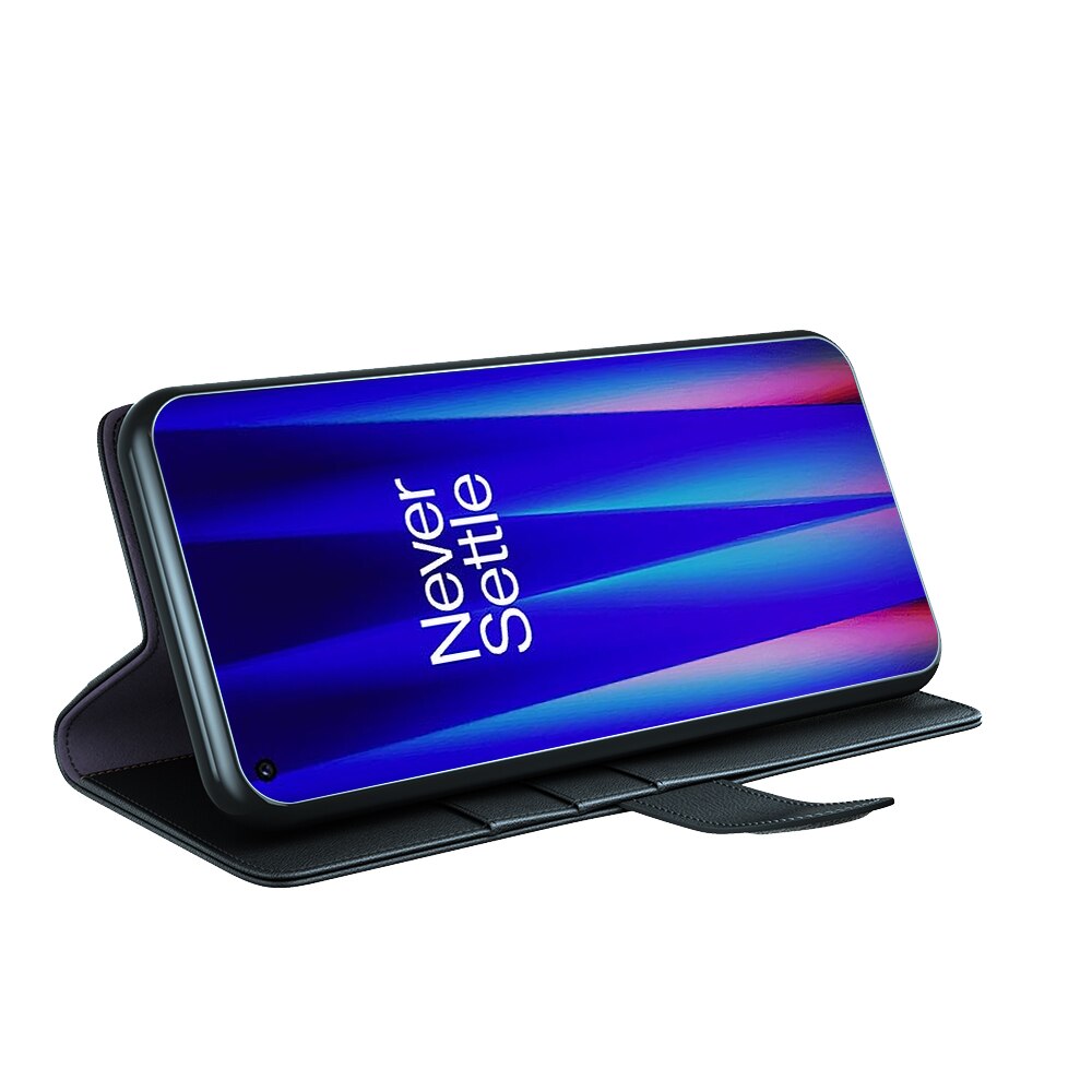 Étui en cuir veritable  OnePlus Nord CE 2 5G, Noir