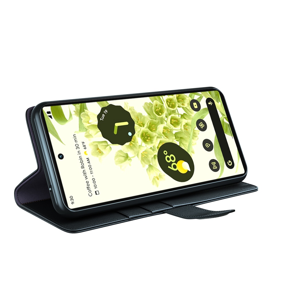 Étui en cuir veritable Google Pixel 6a, Noir