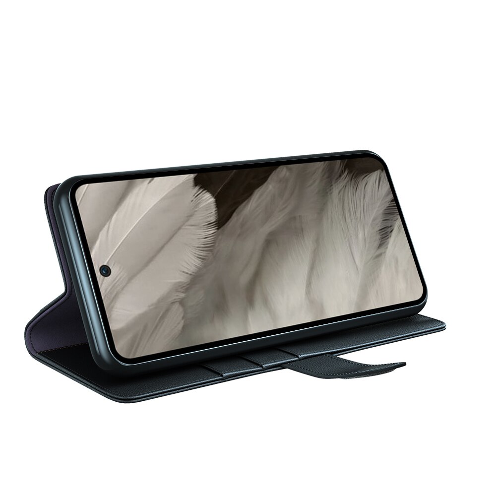 Étui en cuir veritable Google Pixel 7a, Noir