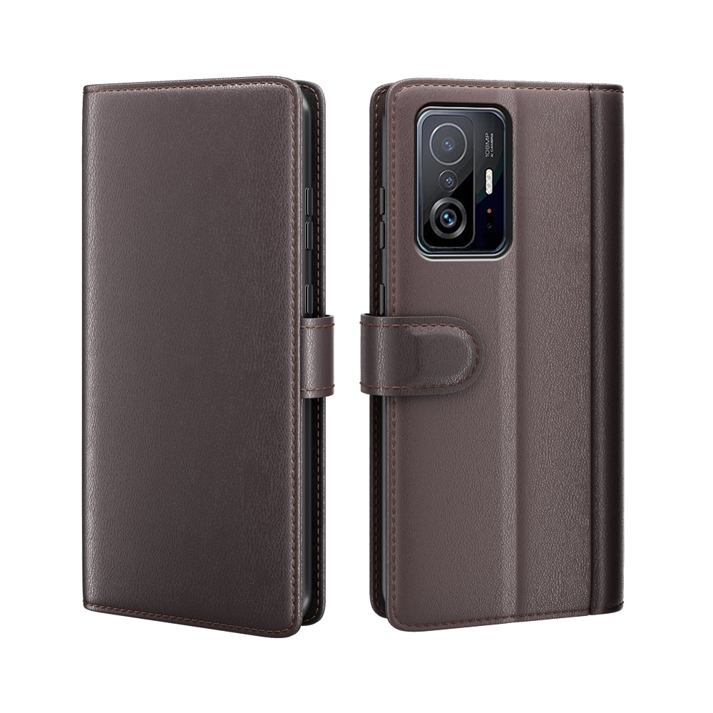 Étui en cuir veritable Xiaomi Redmi 13C, Marron