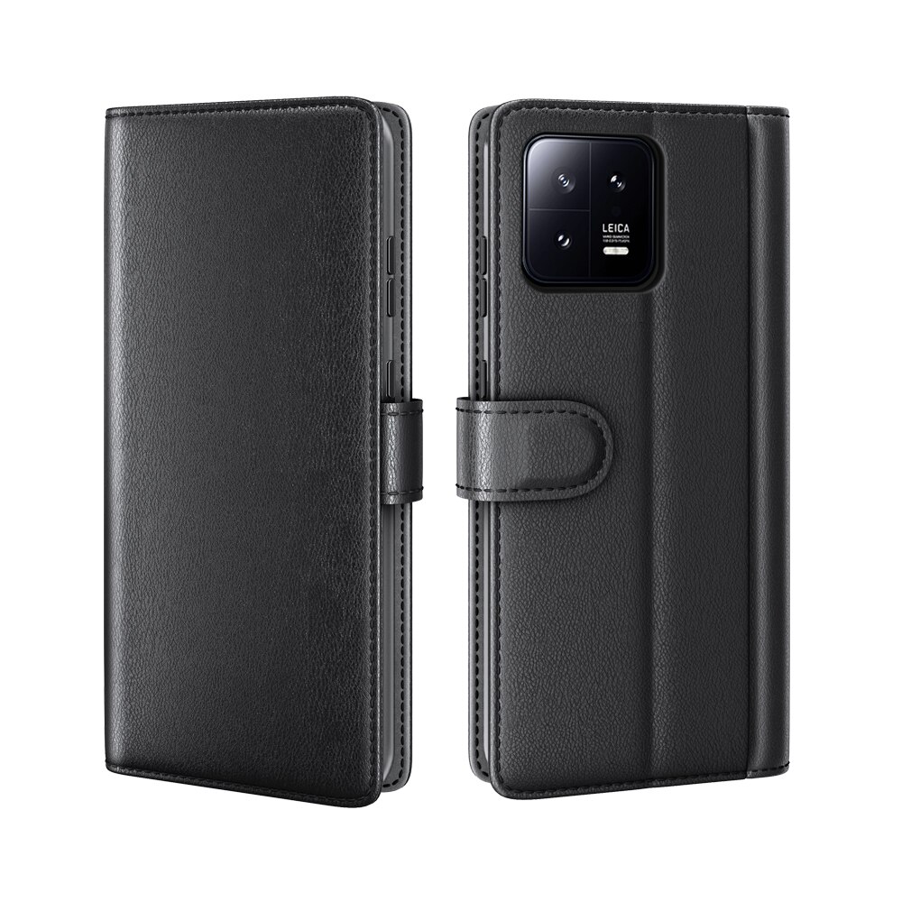 Étui en cuir veritable Xiaomi 13, noir