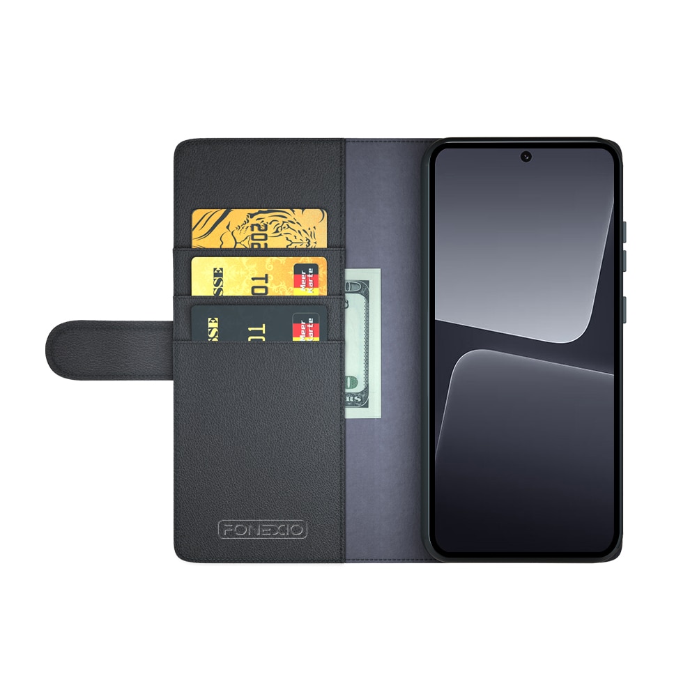 Étui en cuir veritable Xiaomi 13, Noir