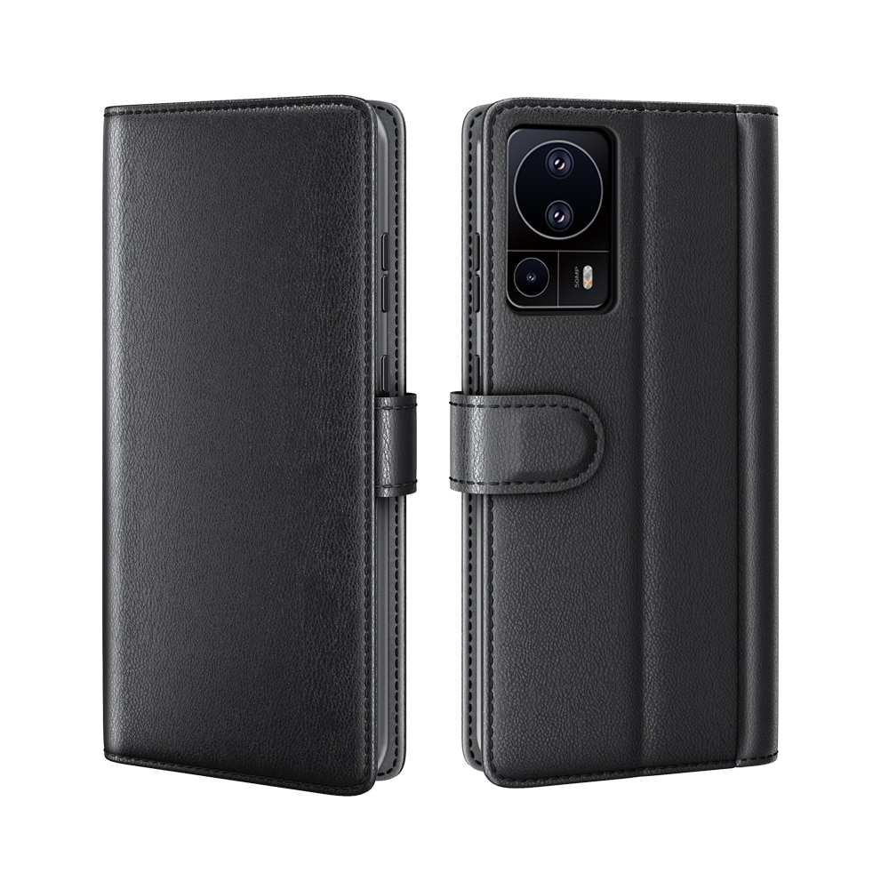 Étui en cuir veritable Xiaomi 13 Lite, noir