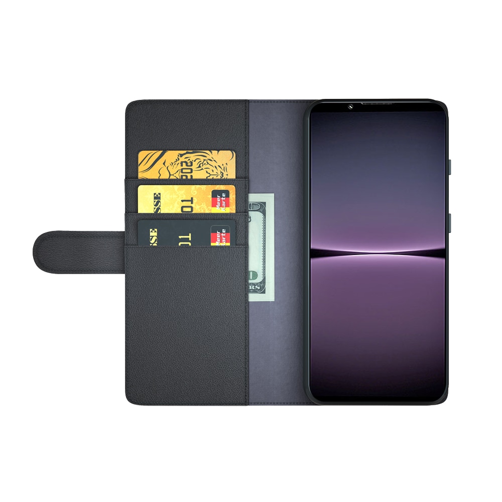 Étui en cuir veritable Sony Xperia 1 IV, Noir