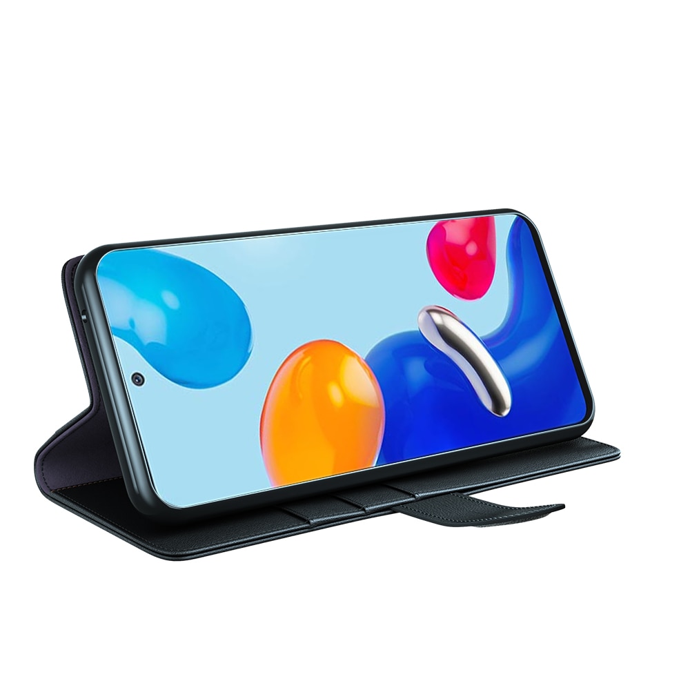 Étui en cuir veritable Xiaomi Redmi Note 11 Pro, Noir
