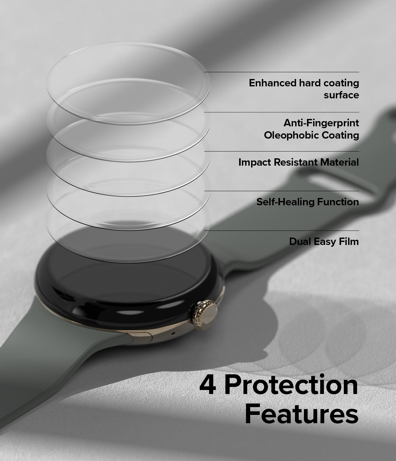 Dual Easy Screen Protector (3 pièces) Google Pixel Watch 3 41mm