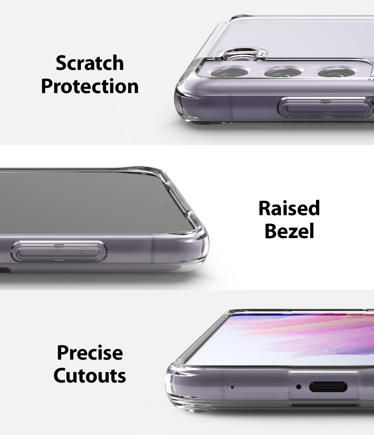 Coque Fusion Samsung Galaxy S21 FE, Transparent