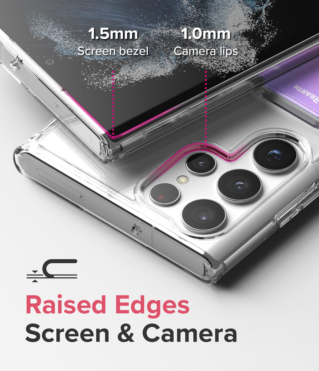 Coque Fusion Card Samsung Galaxy S22 Ultra, transparent