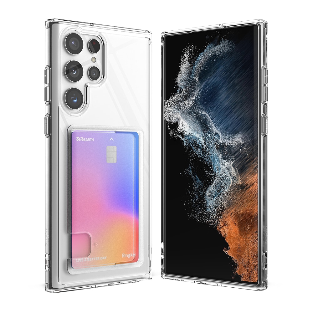Coque Fusion Card Samsung Galaxy S22 Ultra, transparent
