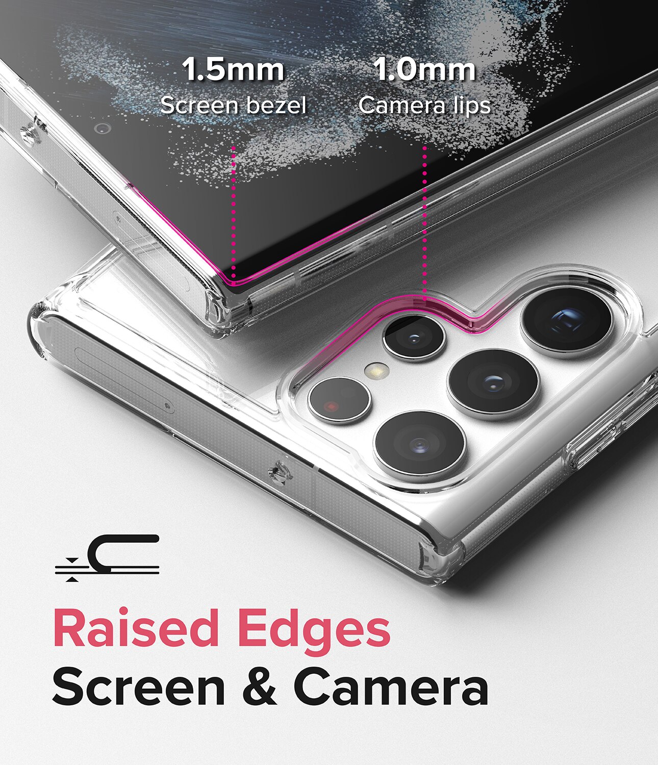 Coque Fusion Samsung Galaxy S22 Ultra, Transparent