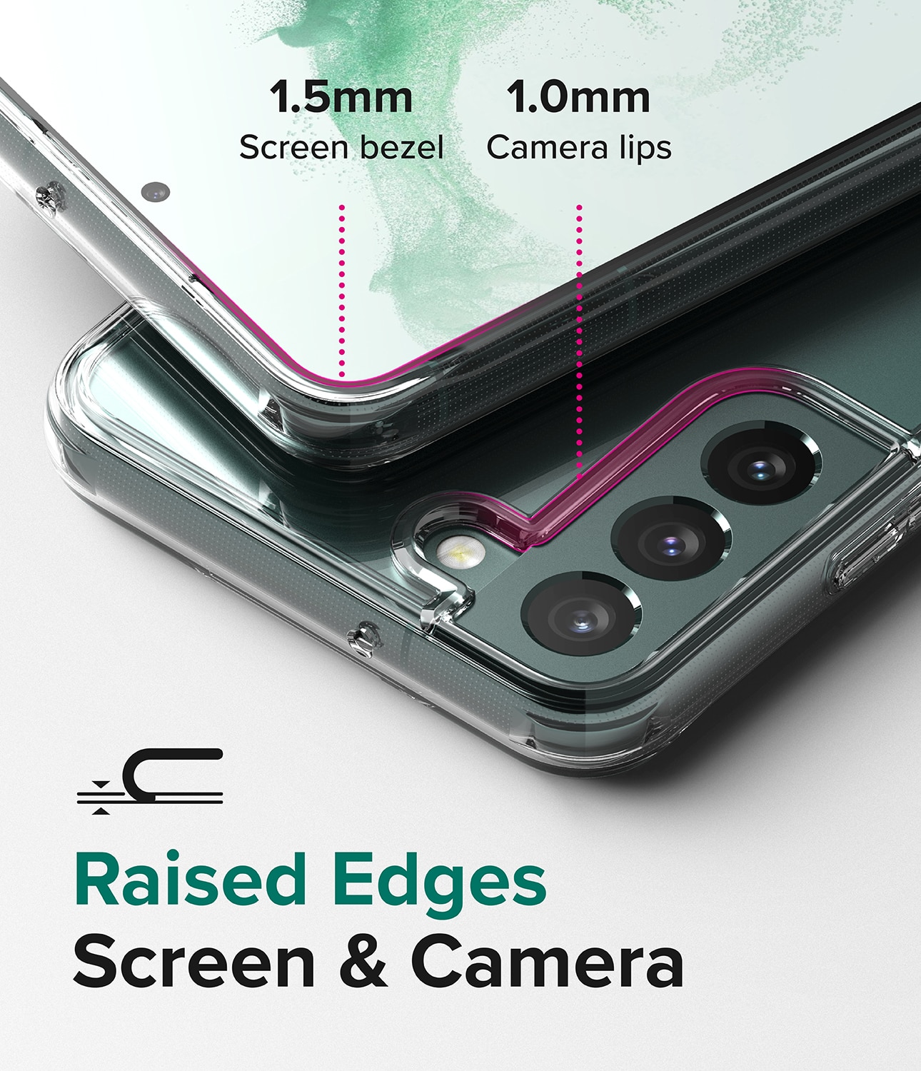 Coque Fusion Samsung Galaxy S22, Transparent