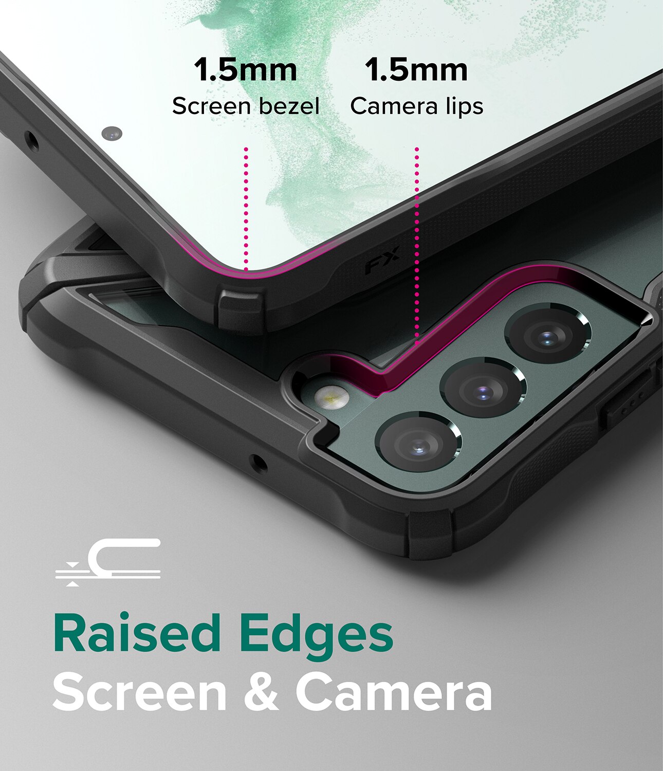 Coque Fusion X Samsung Galaxy S22 Plus, Noir