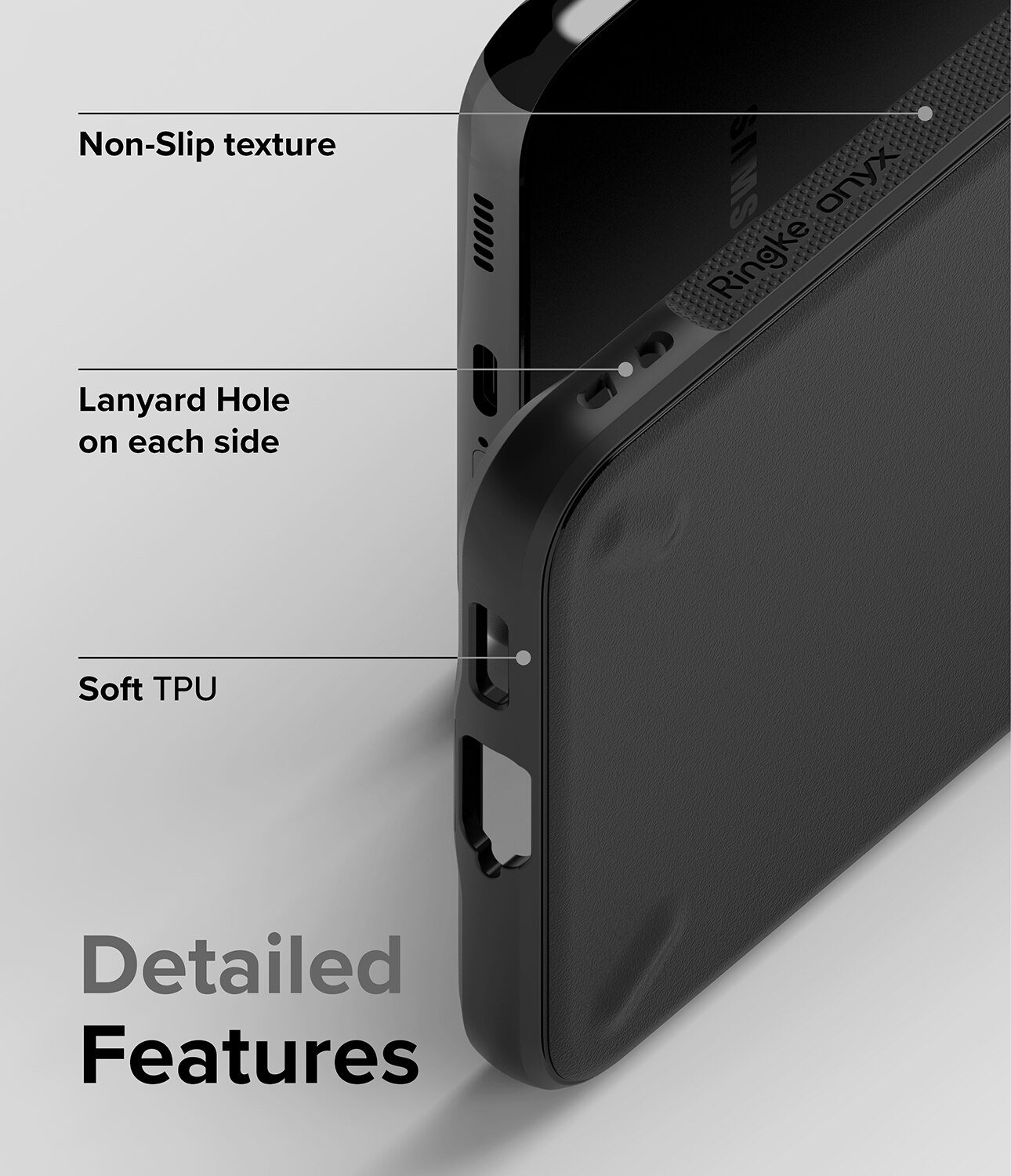 Coque Onyx Samsung Galaxy S22, Noir