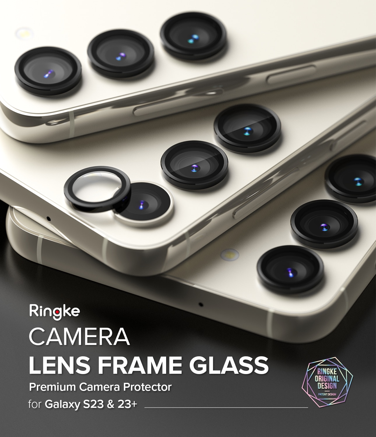 Camera Lens Frame Glass Samsung Galaxy S23/Galaxy S23 Plus Noir