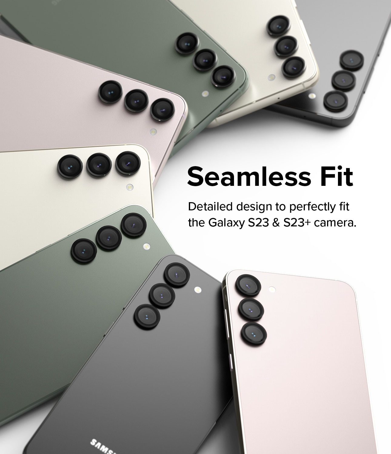 Camera Lens Frame Glass Samsung Galaxy S23/Galaxy S23 Plus Noir